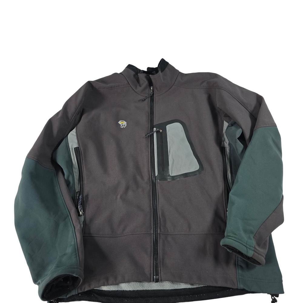 Mountain Hardwear Gore Windstopper Softshell Jacket Mens XL Brown Green USA Made